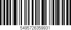 Código de barras (EAN, GTIN, SKU, ISBN): '5495726359931'
