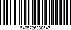 Código de barras (EAN, GTIN, SKU, ISBN): '5495726360647'