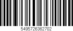 Código de barras (EAN, GTIN, SKU, ISBN): '5495726362702'