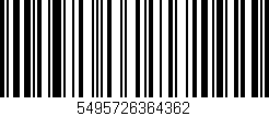 Código de barras (EAN, GTIN, SKU, ISBN): '5495726364362'