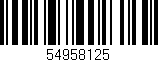 Código de barras (EAN, GTIN, SKU, ISBN): '54958125'