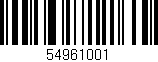 Código de barras (EAN, GTIN, SKU, ISBN): '54961001'