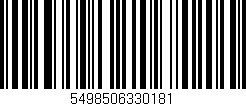 Código de barras (EAN, GTIN, SKU, ISBN): '5498506330181'