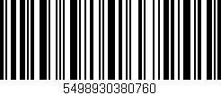Código de barras (EAN, GTIN, SKU, ISBN): '5498930380760'