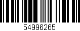 Código de barras (EAN, GTIN, SKU, ISBN): '54996265'
