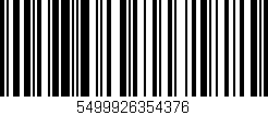 Código de barras (EAN, GTIN, SKU, ISBN): '5499926354376'