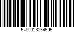 Código de barras (EAN, GTIN, SKU, ISBN): '5499926354505'