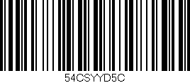 Código de barras (EAN, GTIN, SKU, ISBN): '54CSYYD5C'