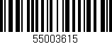 Código de barras (EAN, GTIN, SKU, ISBN): '55003615'