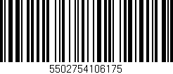 Código de barras (EAN, GTIN, SKU, ISBN): '5502754106175'