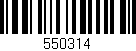 Código de barras (EAN, GTIN, SKU, ISBN): '550314'