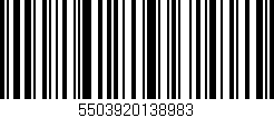 Código de barras (EAN, GTIN, SKU, ISBN): '5503920138983'