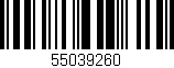 Código de barras (EAN, GTIN, SKU, ISBN): '55039260'