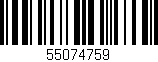 Código de barras (EAN, GTIN, SKU, ISBN): '55074759'