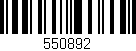 Código de barras (EAN, GTIN, SKU, ISBN): '550892'