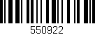Código de barras (EAN, GTIN, SKU, ISBN): '550922'
