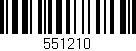 Código de barras (EAN, GTIN, SKU, ISBN): '551210'