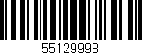 Código de barras (EAN, GTIN, SKU, ISBN): '55129998'