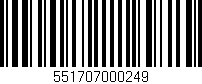 Código de barras (EAN, GTIN, SKU, ISBN): '551707000249'