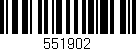 Código de barras (EAN, GTIN, SKU, ISBN): '551902'