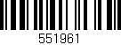 Código de barras (EAN, GTIN, SKU, ISBN): '551961'