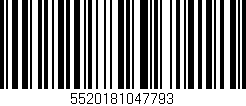 Código de barras (EAN, GTIN, SKU, ISBN): '5520181047793'