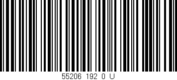 Código de barras (EAN, GTIN, SKU, ISBN): '55206_192_0_U'