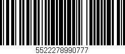 Código de barras (EAN, GTIN, SKU, ISBN): '5522278990777'
