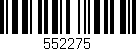 Código de barras (EAN, GTIN, SKU, ISBN): '552275'