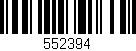 Código de barras (EAN, GTIN, SKU, ISBN): '552394'