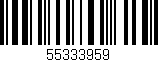 Código de barras (EAN, GTIN, SKU, ISBN): '55333959'