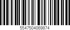 Código de barras (EAN, GTIN, SKU, ISBN): '5547504069874'
