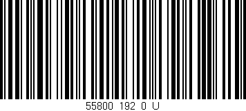 Código de barras (EAN, GTIN, SKU, ISBN): '55800_192_0_U'
