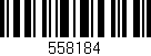 Código de barras (EAN, GTIN, SKU, ISBN): '558184'