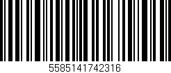 Código de barras (EAN, GTIN, SKU, ISBN): '5585141742316'