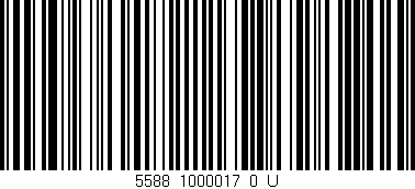 Código de barras (EAN, GTIN, SKU, ISBN): '5588_1000017_0_U'