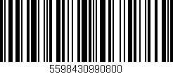 Código de barras (EAN, GTIN, SKU, ISBN): '5598430990800'