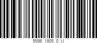 Código de barras (EAN, GTIN, SKU, ISBN): '5598_1805_0_U'