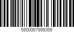 Código de barras (EAN, GTIN, SKU, ISBN): '5600067999368'