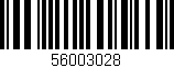 Código de barras (EAN, GTIN, SKU, ISBN): '56003028'