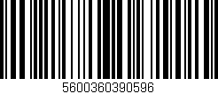 Código de barras (EAN, GTIN, SKU, ISBN): '5600360390596'