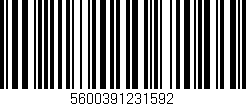 Código de barras (EAN, GTIN, SKU, ISBN): '5600391231592'