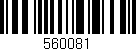 Código de barras (EAN, GTIN, SKU, ISBN): '560081'