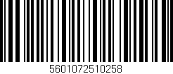 Código de barras (EAN, GTIN, SKU, ISBN): '5601072510258'