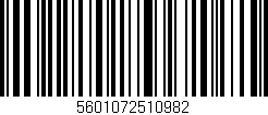 Código de barras (EAN, GTIN, SKU, ISBN): '5601072510982'