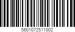 Código de barras (EAN, GTIN, SKU, ISBN): '5601072511002'