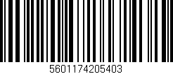 Código de barras (EAN, GTIN, SKU, ISBN): '5601174205403'