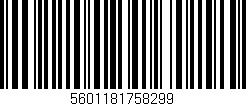 Código de barras (EAN, GTIN, SKU, ISBN): '5601181758299'