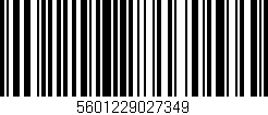 Código de barras (EAN, GTIN, SKU, ISBN): '5601229027349'