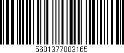 Código de barras (EAN, GTIN, SKU, ISBN): '5601377003165'